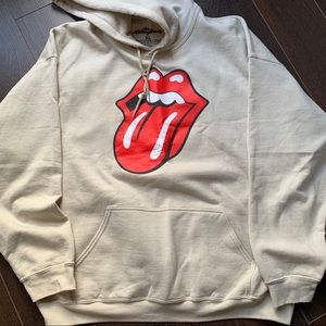 Rolling Stones Tan Hoodie Sweatshirt